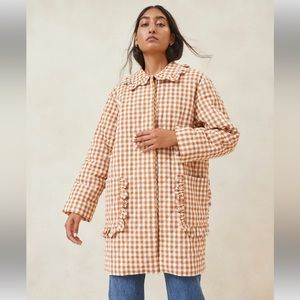 Loeffler Randall Fox Amber Gingham Quilted Coat